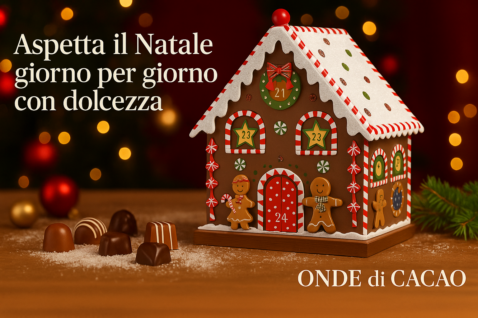 Calendario dell'Avvento Onde di Cacao - Casetta di cioccolato